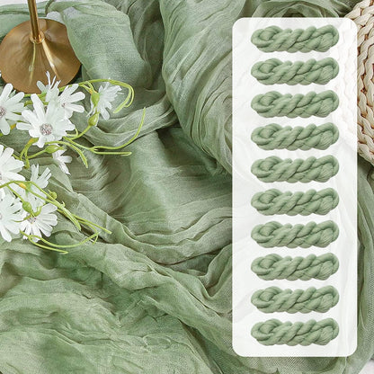FEXIA Beige Cheesecloth Table Runner 35x120 Inches Ivory Gauze Rustic Boho Spring Easter Table Runner for Engagement Party Decorations Bridal Shower Wedding Party First Communion Centerpiece