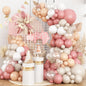 Ivory White Balloon Arch Kit,Boho Balloon Garland with Pastel Orange Cream Beige Champagne Gold White Sand Balloons for Neutral Baby Shower Wedding Boho Bridal Party Decorations