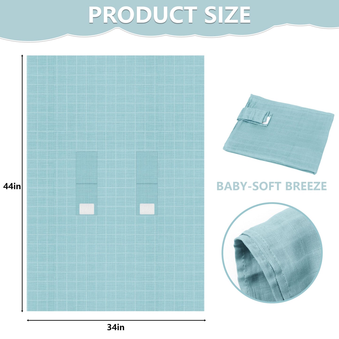 Baby Car Seat Cover, 100% Muslin Carseat Cover, Universal Carseat Covers Baby, Infant Car Seat Cover for Sun, Bug, and Comfort Protection (Green)