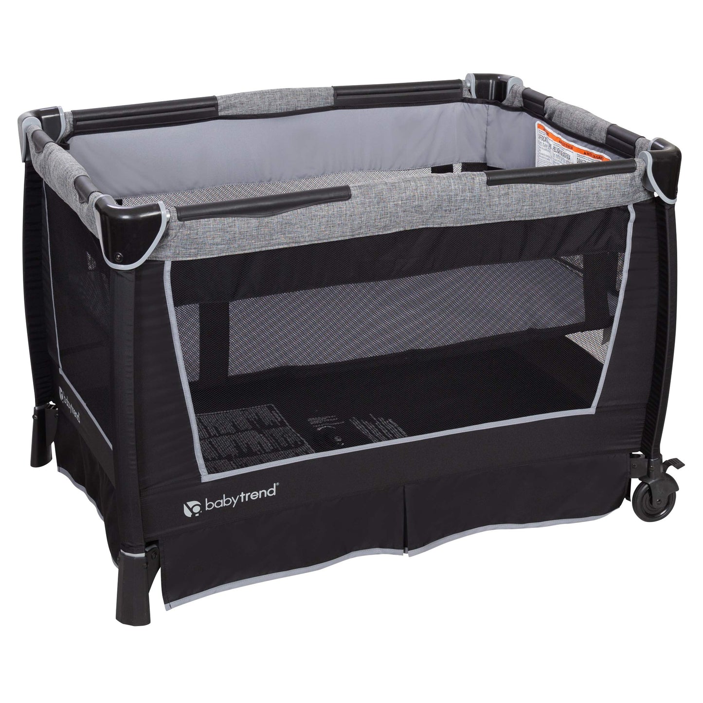 Baby Trend Lil’ Snooze™ Deluxe III Nursery Center® Playard for Twins, Cozy Grey