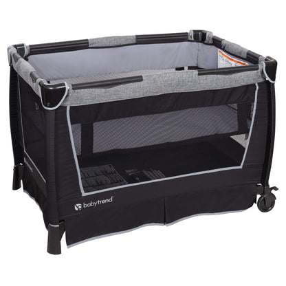 Baby Trend Lil’ Snooze™ Deluxe III Nursery Center® Playard for Twins, Cozy Grey