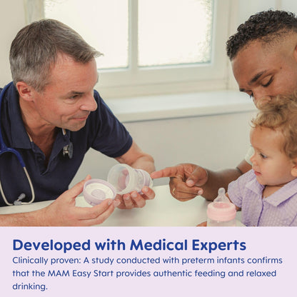 MAM 9oz Easy Start Anti-Colic Baby Bottles, Medium Flow, Breastfeeding-Like Silicone Nipple Bottle, Reduces Colic, Gas, & Reflux, Easy-to-Clean, BPA-Free, Colors May Vary
