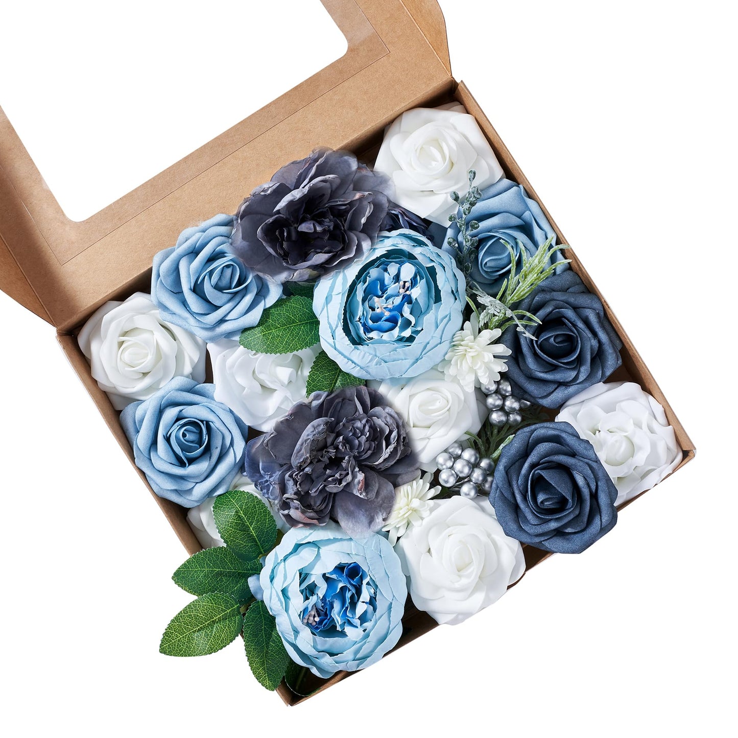 Artificial Flowers Combo, Fake Flowers for DIY Tables Centerpieces Baby Shower Bridal Shower Wedding Bouquet Arrangements Party Candle Holder Cake Decor Flower Home Decorations