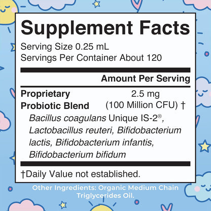 MaryRuth Organics USDA Organic Infant Liquid Probiotic Drops | Baby Essentials | Probiotics for Infants | Baby Probiotic Drops | Proprietary Probiotic Blend | Vegan | Non GMO | 125 Servings