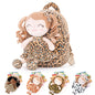 Gloveleya Toddler Backpack Baby Ballerina Girl Gifts Plush Curly Hair Ballet Backpack - Black Blonde 9 inches
