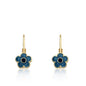 Little Miss Twin Stars Girls Earrings - 14k Gold Plated Flower Leverback Earring - Hypoallergenic and Nickel Free For Sensitive Ear