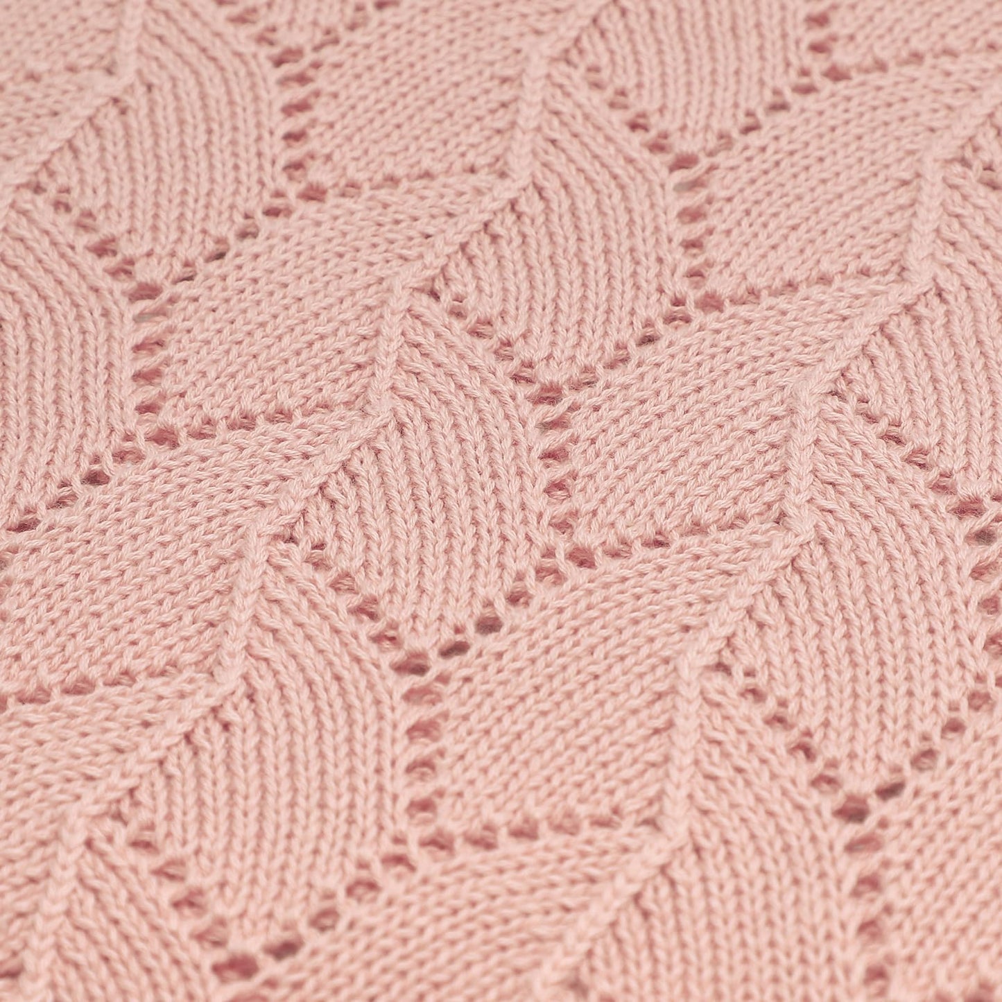 mimixiong 100% Pure Cotton Baby Blanket Extra Soft Cellular Neutral Swaddle Receiving Crib Blanket for Newborn Baby Boy Girl Size 30 x 40 inches (Pink)