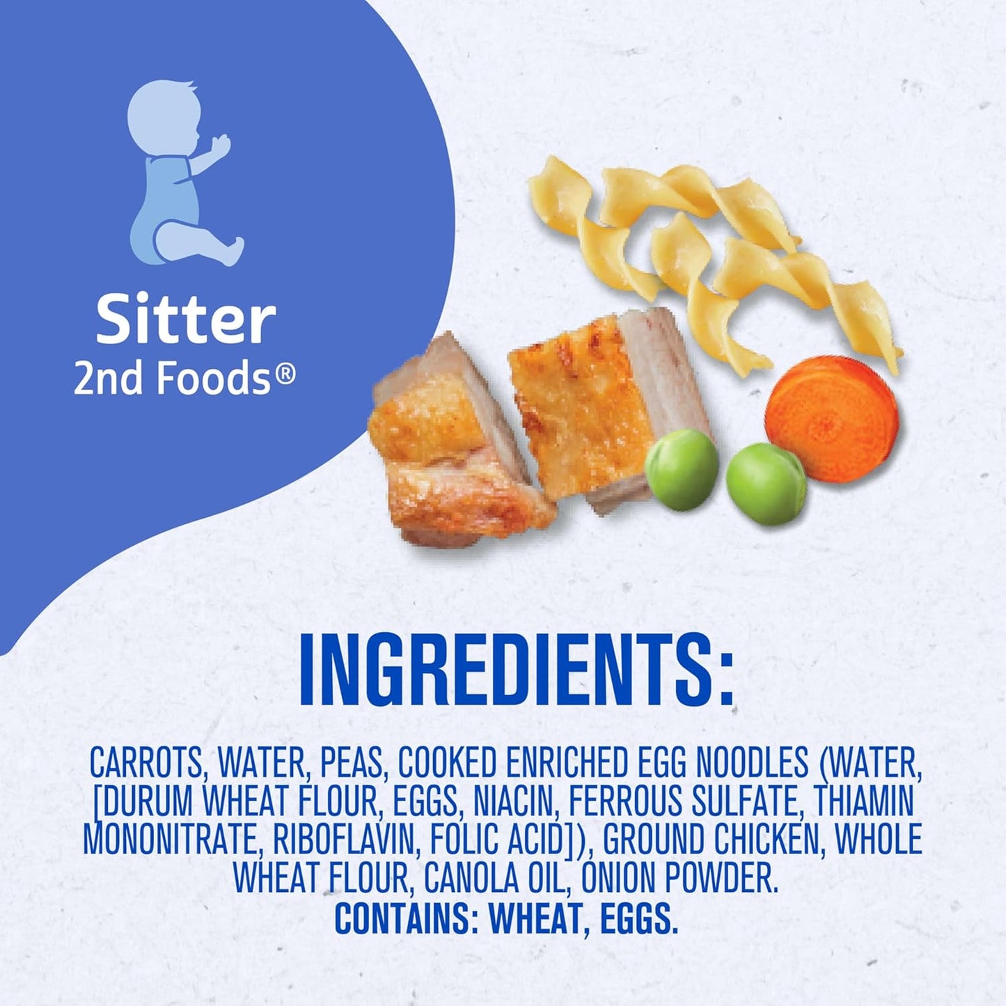 Gerber Baby Food 2nd Foods, Dinner, Chicken Noodle Puree, 4 Ounce Tubs, 2-Pack
