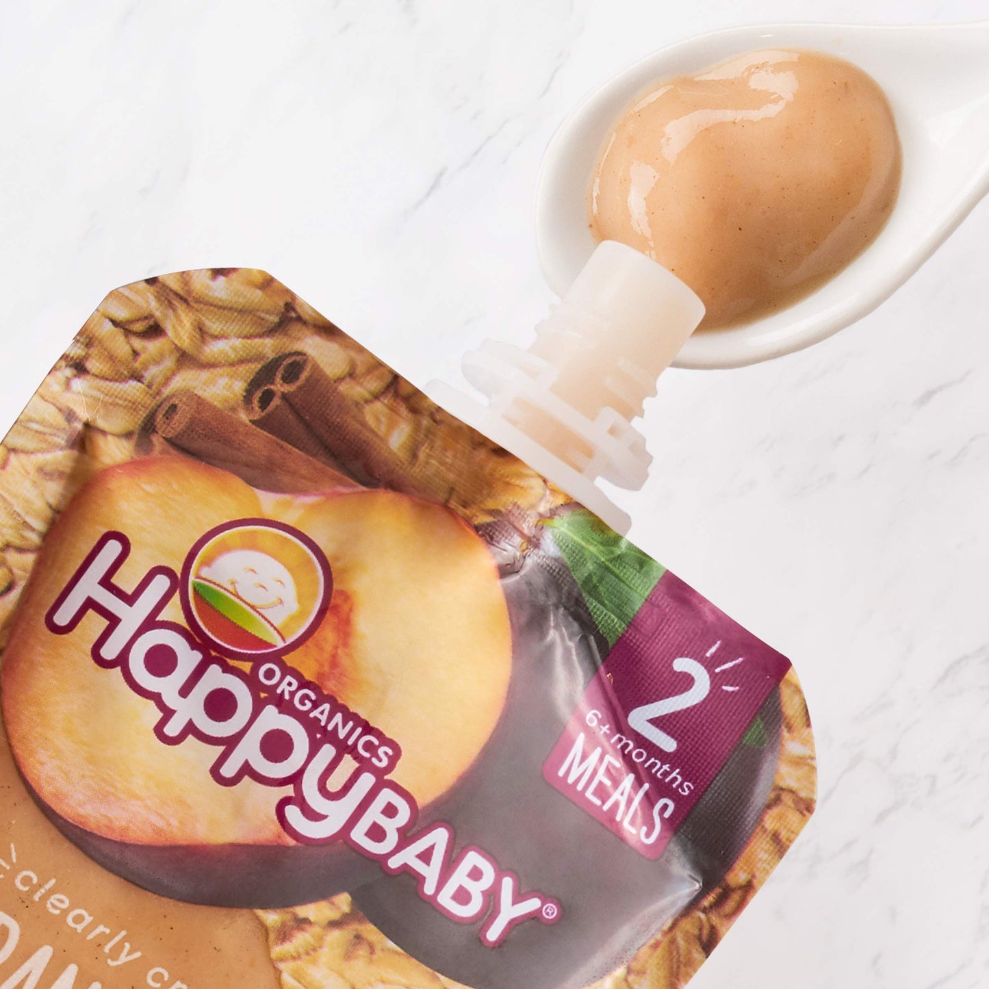 Happy Baby Organics Stage 2 Baby Food Pouches, Gluten Free, Vegan & Healthy Snack, Clearly Crafted Fruit & Veggie Puree, Fruit & Veggie Variety Pack, 4 Ounces (Pack of 10), Amazon Exclusive