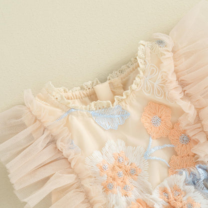 Mubineo Baby Girl Summer Clothes Lace Romper Skirt Dress Princess Outfits Sleeveless Flower Newborn Outfit