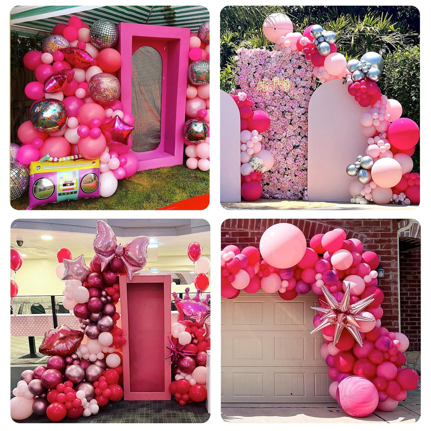 Dusty Pink Balloon Garland Double Stuffed Blush Pink Balloons Baby Pink Latex Balloon Arch Kit Dusty Rose Pastel Pink Party Balloons for Girl Boho Wedding Baby Bridal Shower Birthday Party Decorations