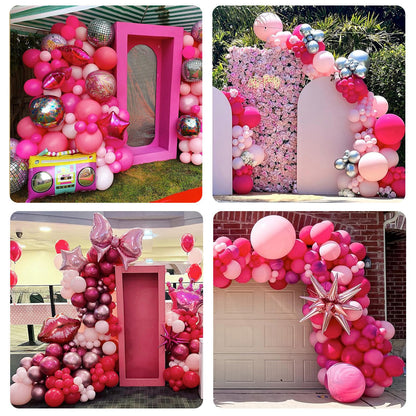 Dusty Pink Balloon Garland Double Stuffed Blush Pink Balloons Baby Pink Latex Balloon Arch Kit Dusty Rose Pastel Pink Party Balloons for Girl Boho Wedding Baby Bridal Shower Birthday Party Decorations