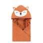 Hudson Baby Unisex Baby Cotton Animal Face Hooded Towel, Pretty Elephant, One Size