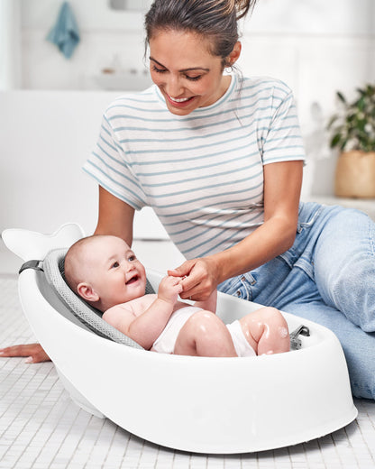 Skip Hop Baby Bath Tub 4-in-1 Grow with Baby Infant to Toddler , White