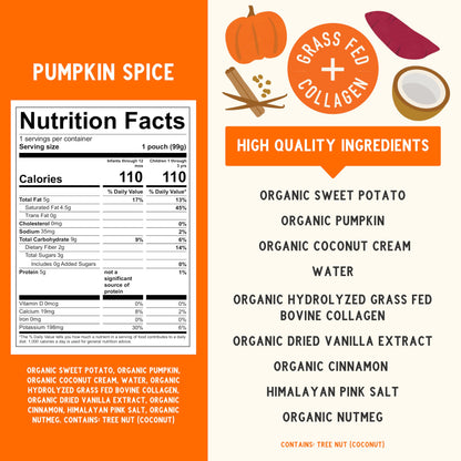 Serenity Kids 6+ Months Dairy-Free Smoothie Baby Food | USDA Organic | Grass Fed Collagen Protein | 3.5 Ounce BPA-Free Pouch | Berry Butternut | 12 Count