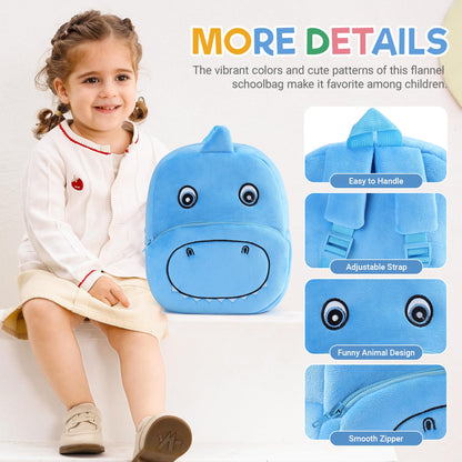 MICHLEY Toddler Backpack Plush Animal SchoolBag Cartoon Girls Travel Bag Mini Baby Daypack for Kids Kindergarten Pre School Bags, Cow