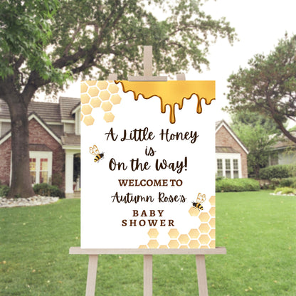 Personalized A Little Snowflake Is On The Way Welcome Sign, Pink, Girl, Winter Baby Shower Canvas