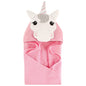 Hudson Baby Unisex Baby Cotton Animal Face Hooded Towel, Pretty Elephant, One Size