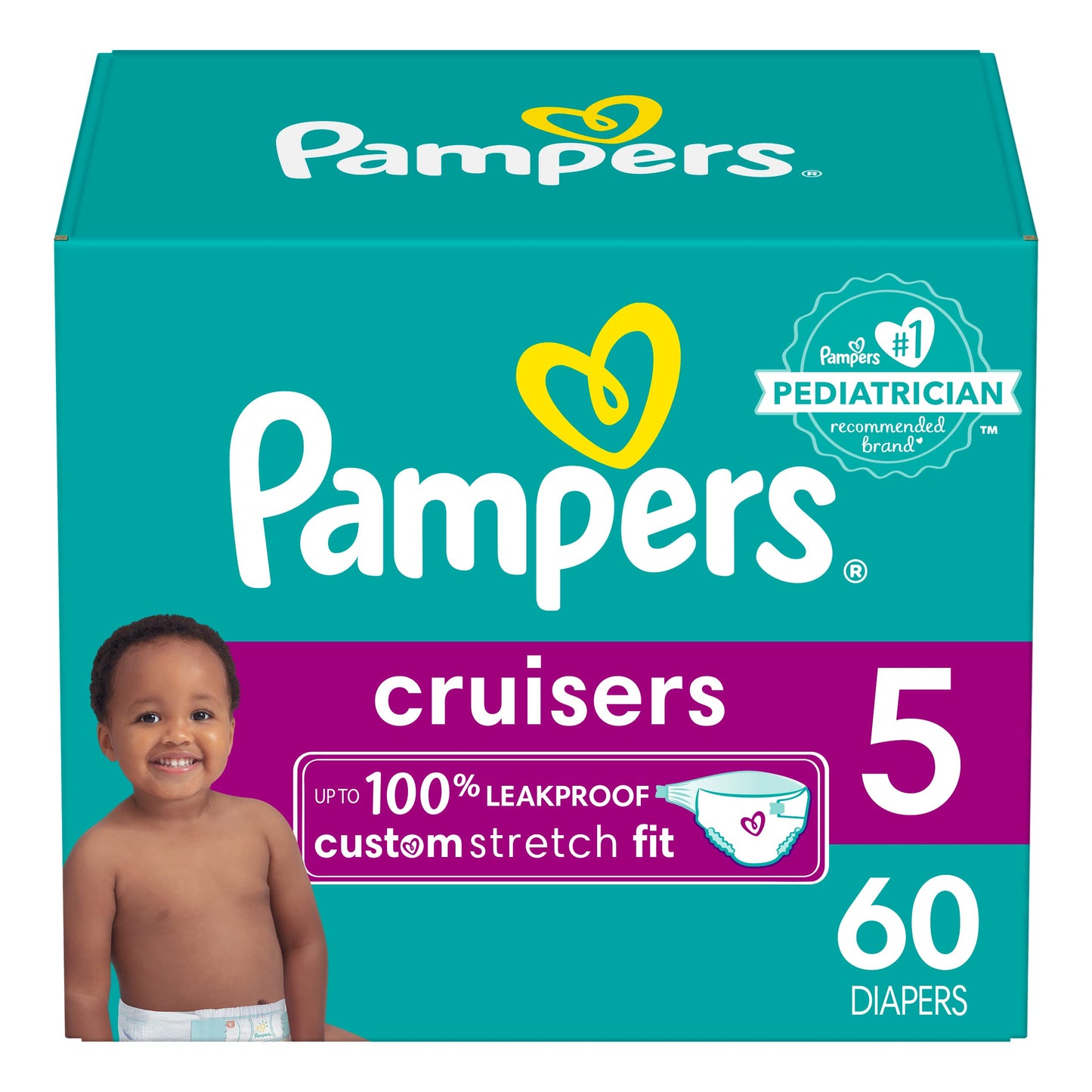 Pampers Cruisers Diapers - Size 3, 84 Count, Disposable Active Baby Diapers with Custom Stretch