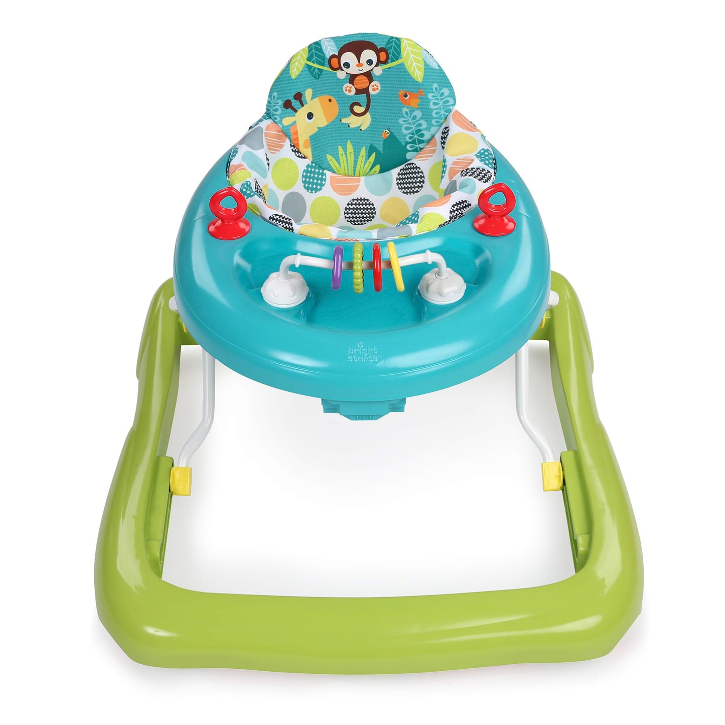 Bright Starts JuneBerry Walk-A-Bout Baby Walker and Entertainer, Removeable Floor Toy, with Easy Fold Frame for Storage, Ages 6 Months +