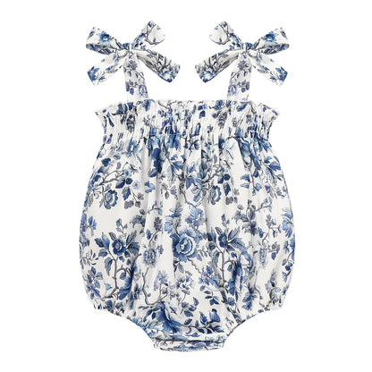 Baby Girl Summer Clothes Newborn Girl Outfits Cute Strap Baby Girl Romper Jumpsuit Infant Floral One Piece Bodysuit
