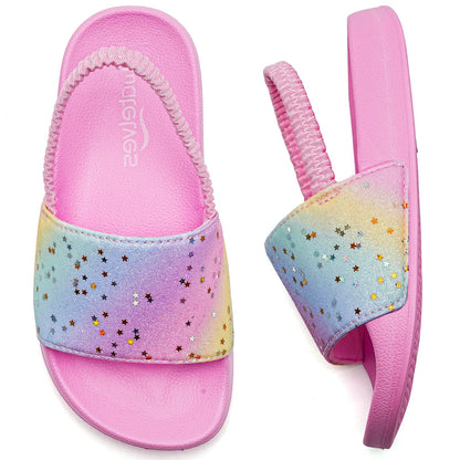 WateLves Toddler Boys Girls Slides Sandals for Swim Beach Kids Water Shoes Casual Slippers