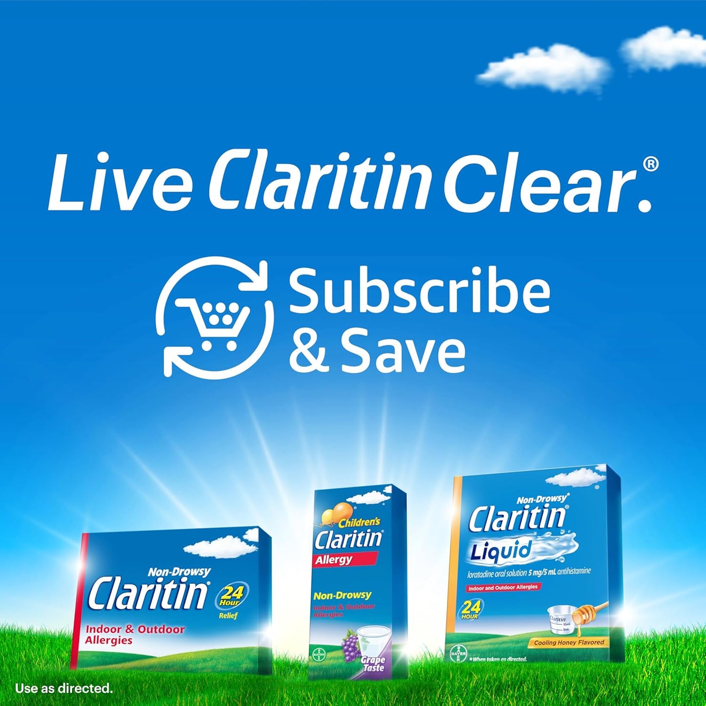 Claritin Children's Allergy Medicine, 24-Hour Non-Drowsy Loratadine 5mg, Antihistamine Liquid for Kids Aged 2 Years and Older, Grape Flavored, 8 fl oz.