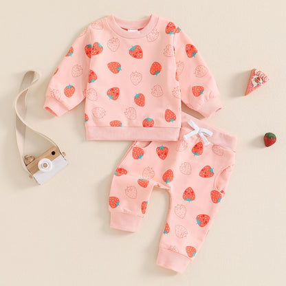 Mubineo Toddler Baby Girl Clothes Cute Long Sleeve Sweatshirt Sweatpant Outfits Fall Winter Tops Pant Outfit Sweatsuit
