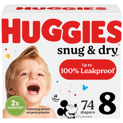 Huggies Size 1 Diapers, Snug & Dry Newborn Diapers, Size 1 (8-14 lbs), 38 Count, Packaging May Vary