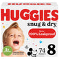 Huggies Size 1 Diapers, Snug & Dry Newborn Diapers, Size 1 (8-14 lbs), 38 Count, Packaging May Vary
