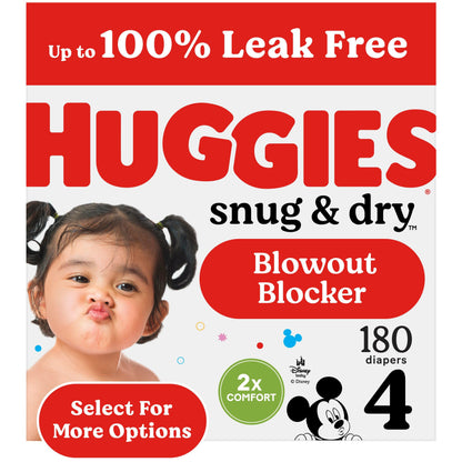 Huggies Size 1 Diapers, Snug & Dry Newborn Diapers, Size 1 (8-14 lbs), 38 Count, Packaging May Vary