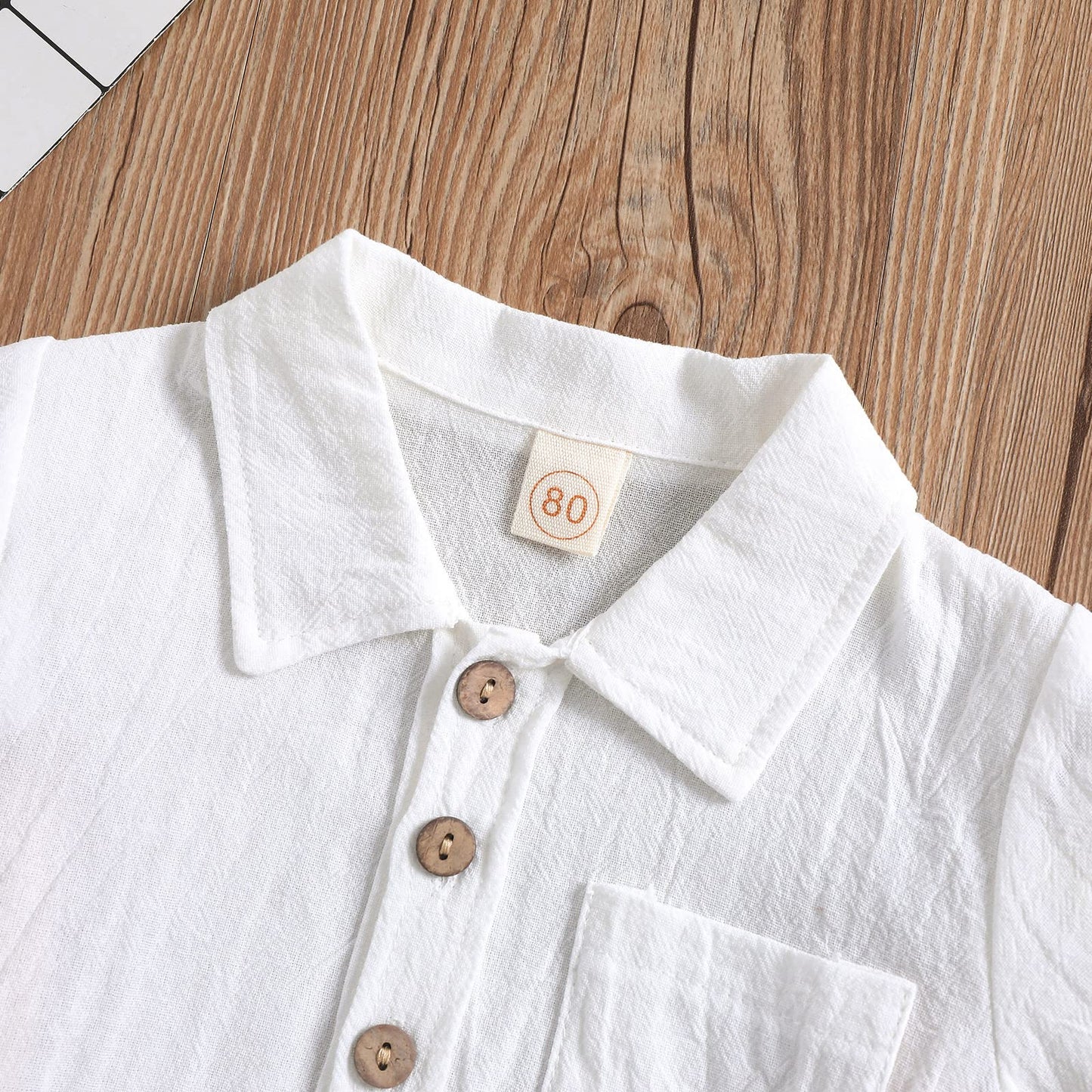 Toddler Baby Boy Linen Outfit Button Down Shirt Plain Shorts Cute Infant Newborn Photoshoot Clothes Summer 2Pcs Set