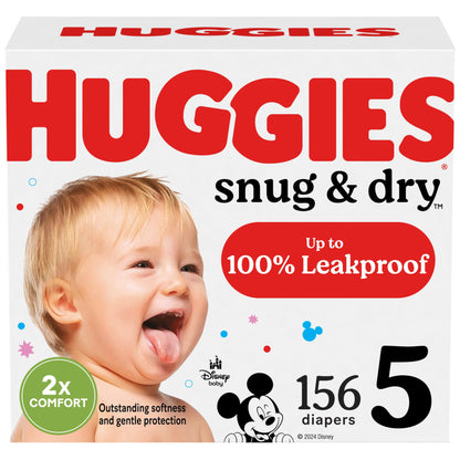 Huggies Size 1 Diapers, Snug & Dry Newborn Diapers, Size 1 (8-14 lbs), 38 Count, Packaging May Vary