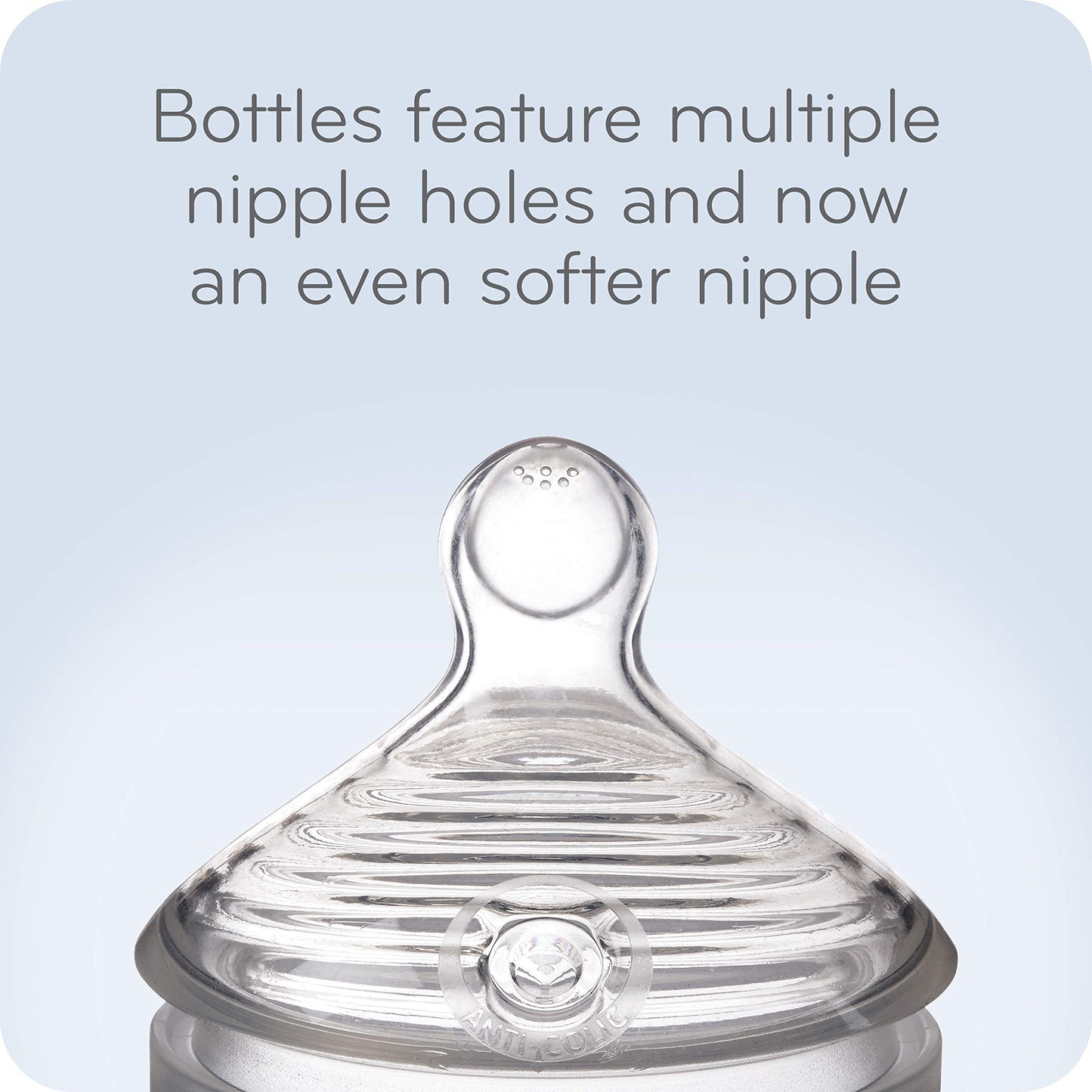 NUK Simply Natural Baby Bottles, Colors may vary, 9 oz, 2-Pack
