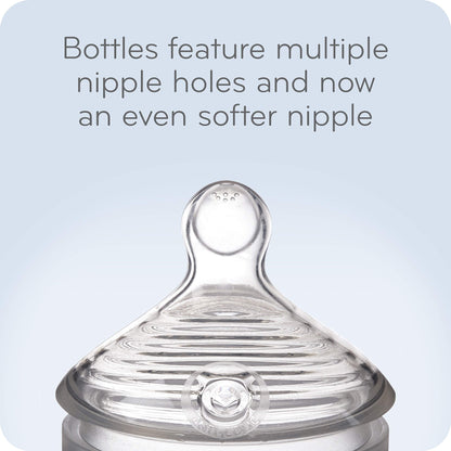 NUK Simply Natural Baby Bottles, Colors may vary, 9 oz, 2-Pack