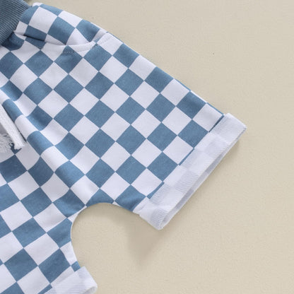 Toddler Baby Boy Summer Outfit Short Sleeve Hooded Stripes Top Casual Shorts Set Infant Newborn Clothes 6 12 18 24 Month