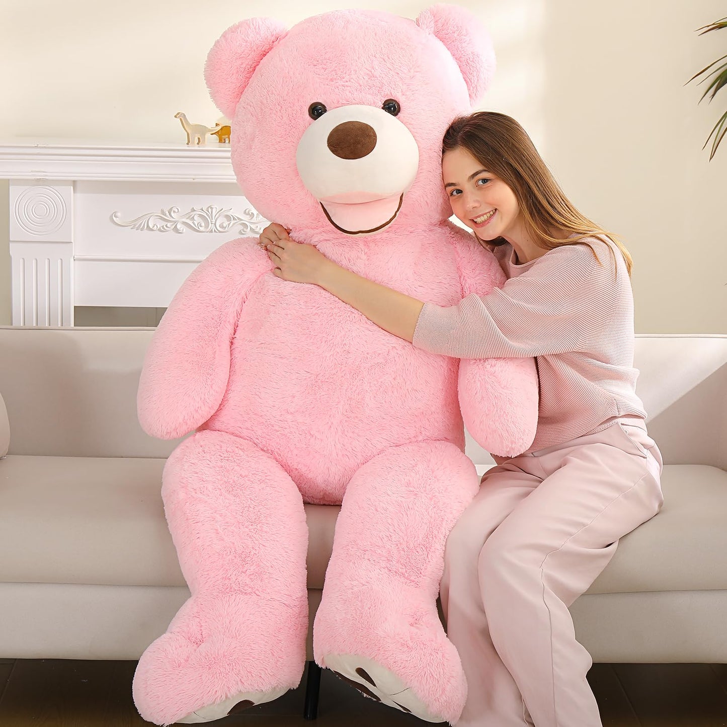 MaoGoLan Giant Teddy Bear Stuffed Animal, 10 Feet Tall, Jumbo Size Plush, Charming and Fluffy for Decorations, Celebrations, Valentine's Day