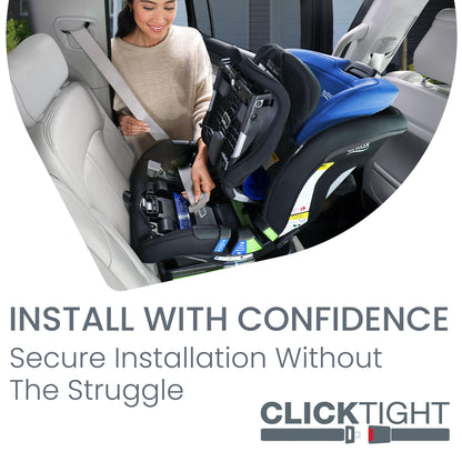 Britax Poplar S Convertible Car Seat, 2-in-1 Car Seat with Slim 17-Inch Design, ClickTight Technology, Arctic Onyx