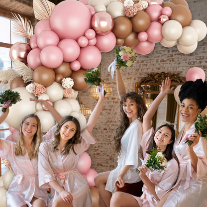 Ivory White Balloon Arch Kit,Boho Balloon Garland with Pastel Orange Cream Beige Champagne Gold White Sand Balloons for Neutral Baby Shower Wedding Boho Bridal Party Decorations