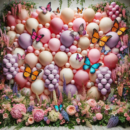 Spring Wildflowers Balloon Arch Kit 153Pcs Pastel Pink Blue Balloon Garland Kit, Daisy Flower Foil Balloons for Birthday Baby in Bloom Baby Shower Bridal Shower Wedding Wild One Party Decorations