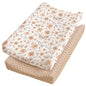 Konssy Minky Changing Pad Cover 2 Pack, Soft Minky Dots Plush Diaper Changing Table Cover Set, Breathable Changing Pad Sheets for Baby Girls Boys (Pink Spring, Blush)