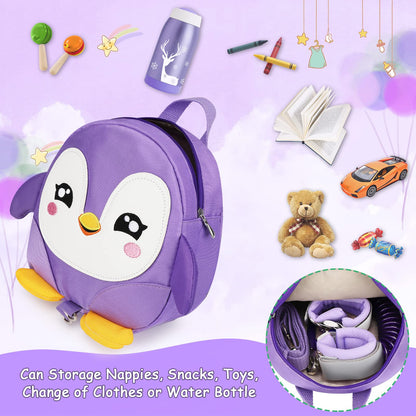 Accmor Toddler Harness Backpack Leash, Cute Dinosaur Backpacks with Anti Lost Wrist Link, Cute Mini Child Backpack Wristband Tether Strap and Protection Leashes for Boys Girls Aged 1-3 Years