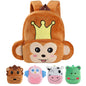 MICHLEY Toddler Backpack Plush Animal SchoolBag Cartoon Girls Travel Bag Mini Baby Daypack for Kids Kindergarten Pre School Bags, Cow