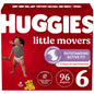 Huggies Size 6 Diapers, Little Movers Baby Diapers, Size 6 (35+ lbs), 108 Count, Packaging May Vary