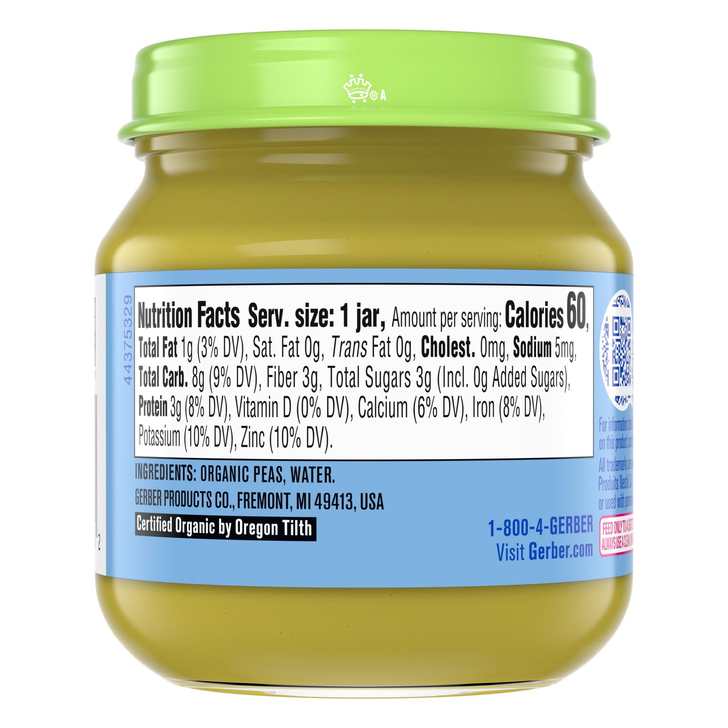 Gerber Stage 1 Baby Food, Organic Butternut Squash Jar, Baby Puree, Non-GMO, Vegetable, Puree Jars Glass, 10-pack