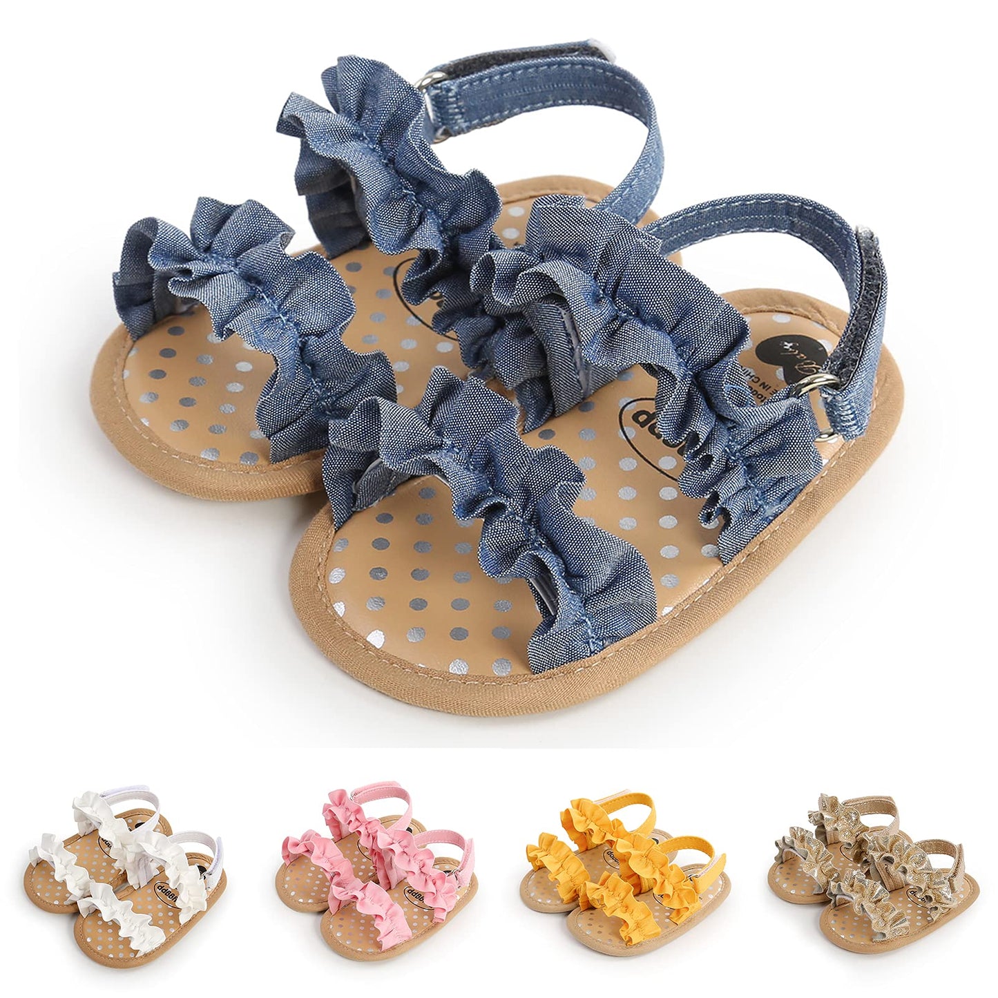 Infant Baby Girls Boys Summer Sandals Premium Unisex Non Slip Rubber Soft Sole Breathable Toddler First Walker Outdoor Beach Shoes