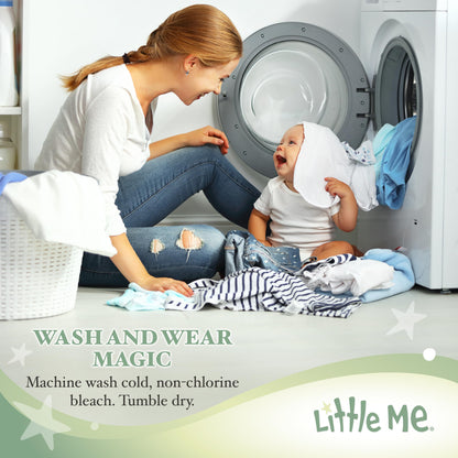 Little Me Clothes for Baby Girls' 100% Cotton Scratch-Free Tag Footie Sleeper, Preemie to 9 Months