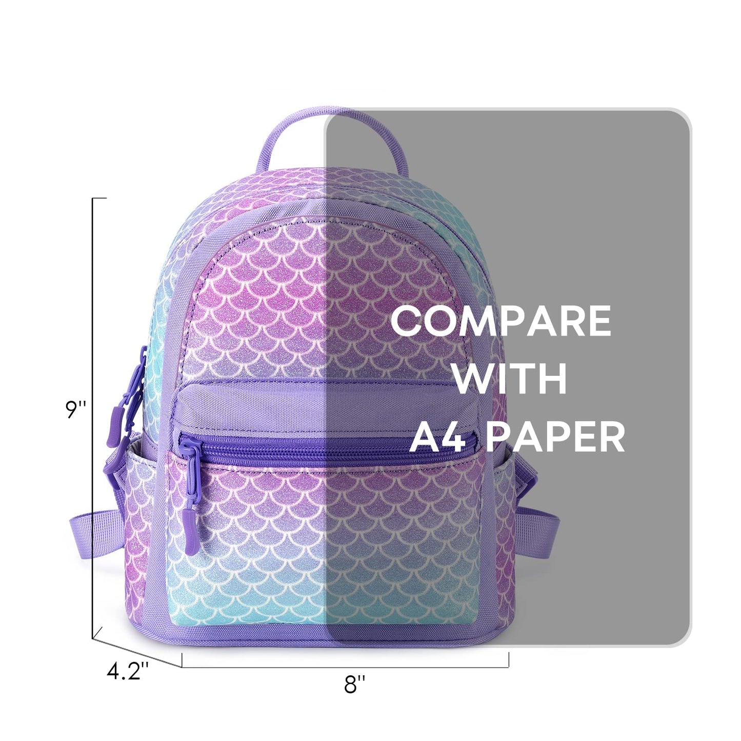 mibasies Mini Backpack for Girls Kids Rainbow Purse Dance Bag for Girls Gifts age 2 3 4 5 6 7 8 yrs