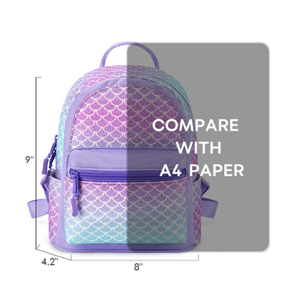 mibasies Mini Backpack for Girls Kids Rainbow Purse Dance Bag for Girls Gifts age 2 3 4 5 6 7 8 yrs