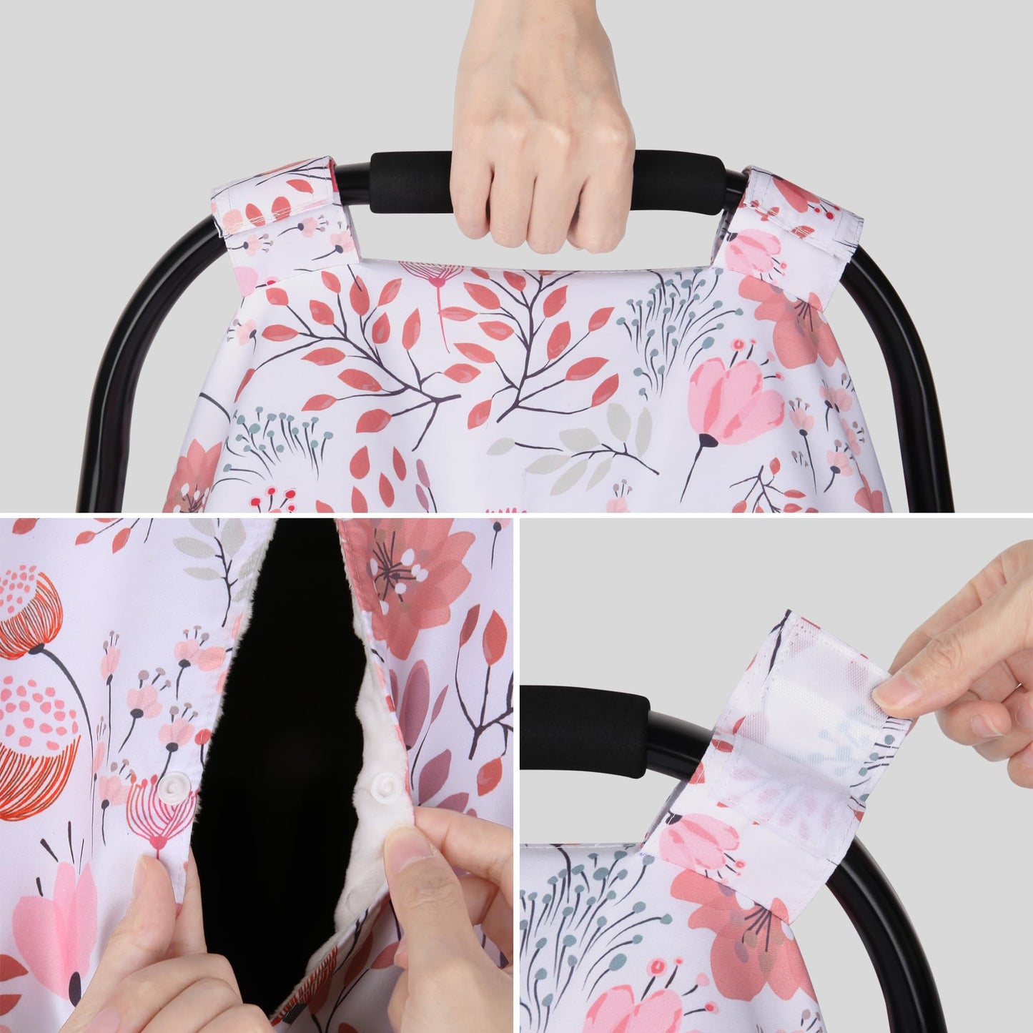 Rquite Car Seat Cover Baby, Carseat Covers Baby Boy, Minky Infant Car Seat Cover Winter, Peekaboo Opening Car Seat Canopy, Multi-use Baby Carrier, Stroller, Nursing Cover, Minky Blanket, Dinosaur